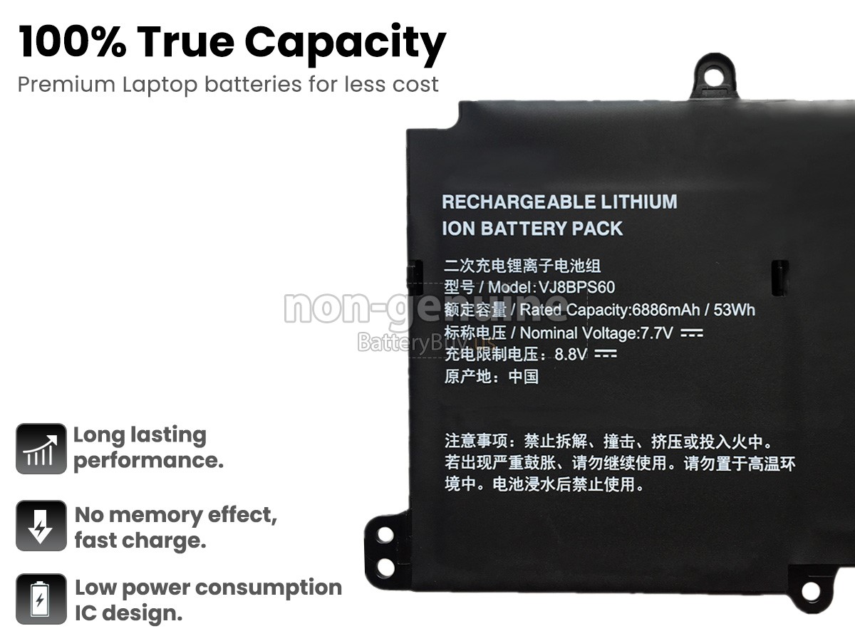 battery for Sony VJ8BPS60