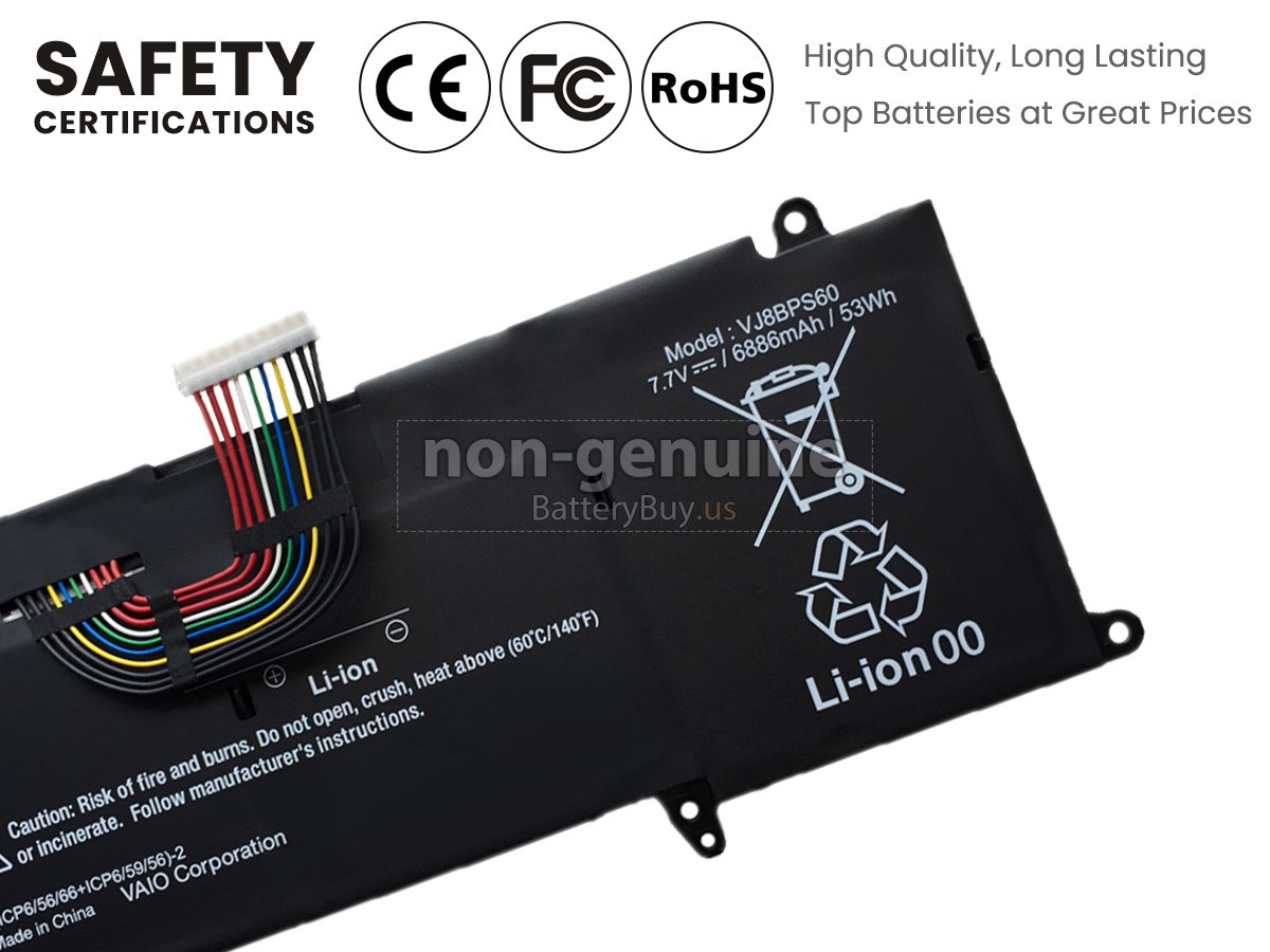 battery for Sony VJ8BPS60