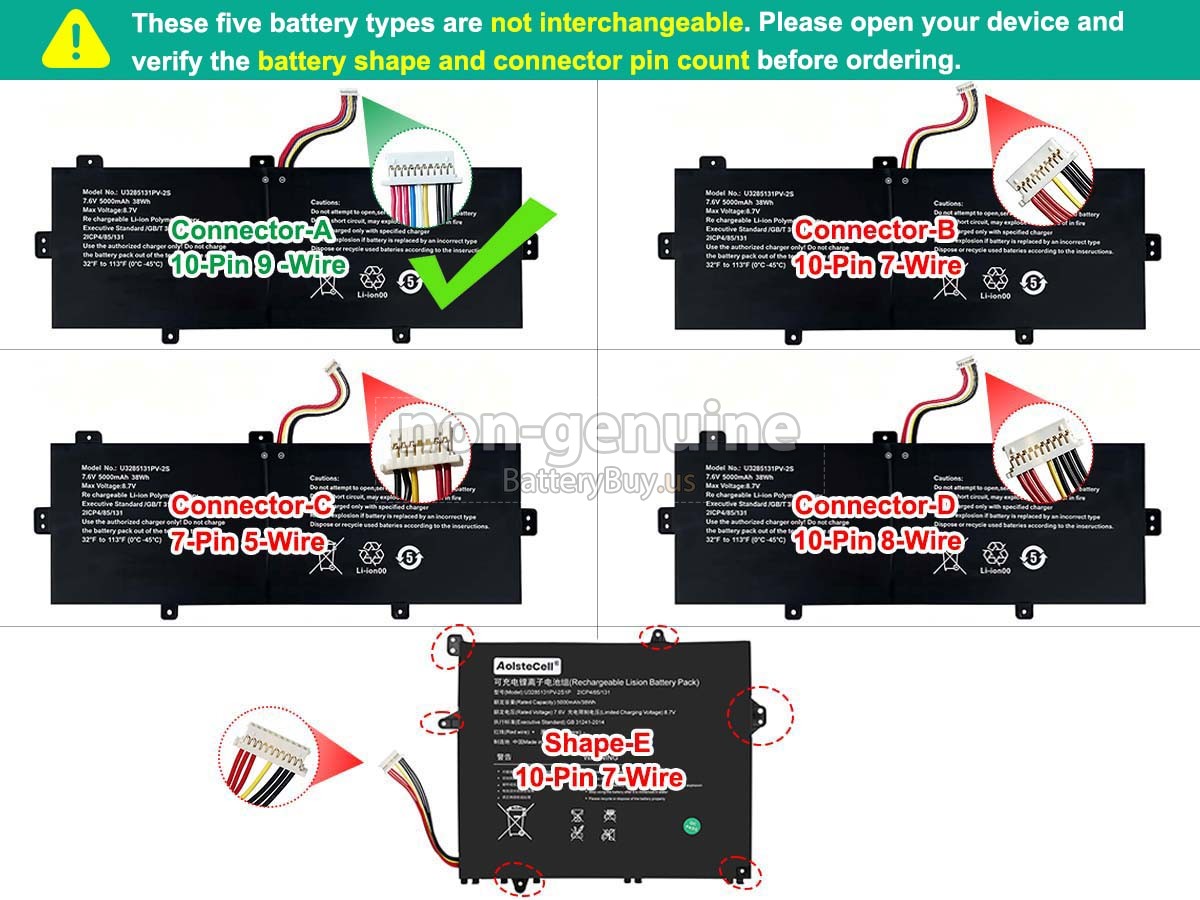 battery for TongfangPC GSP3285131