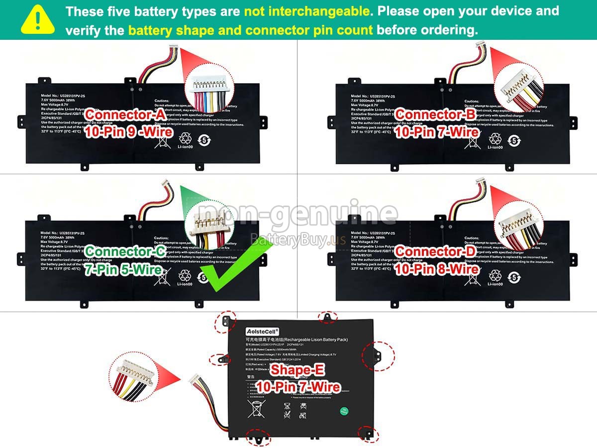 battery for TongfangPC GSP3285131
