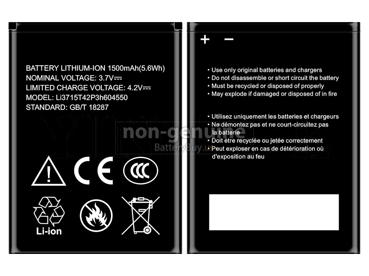 battery for ZTE LI3715T42P3H604550